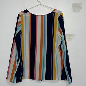 Size S Women’s Veveret Rainbow Striped Blouse